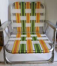 Usado, Alças de teia vintage de alumínio dobrável para cadeira de praia gramado  comprar usado  Enviando para Brazil
