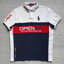 Koszulka polo Ralph Lauren męska duża biała otwarta 65 duży kucyk offshore wyścigi USA na sprzedaż  PL