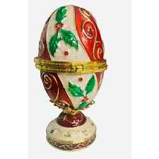 Caixa de música Natal ovo feriado acabamento dourado fundo de feltro desejamos-lhe uma alegria comprar usado  Enviando para Brazil
