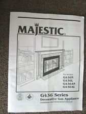 Majestic G436 Series  Gas Appliance Installation & Home Owner's Manual ONLY -E7K for sale  Pinellas Park