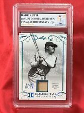 2017 Leaf Immortal Collection Babe Ruth, #1 Overall Of 50, Stadium Seat, Grade 7, used for sale  Shipping to South Africa