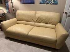 Yellow leather couch for sale  Saratoga
