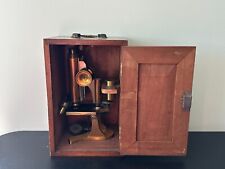 Antigo - T.H. McALLISTER NEW YORK - Microscópio e caixa de latão com corrente fusível comprar usado  Enviando para Brazil