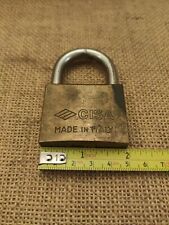 Used, CISA old classic brass padlock with 1 key TV Film Theatre Prop vintage 1995 for sale  Shipping to South Africa
