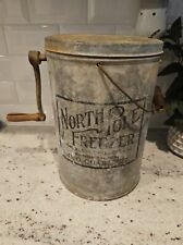 Large Complete 2 Qrt North Pole Freezer Antique Ice Cream The Alaska Freezer Co for sale  Shipping to South Africa