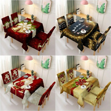 Christmas Snowflake Tablecloth Xmas Dining Chair Cover Waterproof Christmas , used for sale  Shipping to South Africa