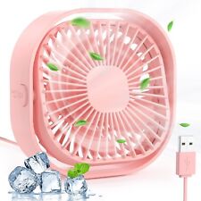 Pequeño ventilador de escritorio USB ROSA 3 velocidades ventilador de escritorio portátil mini ventilador de 4 pulgadas segunda mano  Embacar hacia Argentina