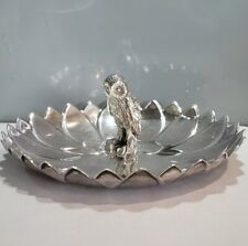 Used, Reed And Barton Silver Plated Owl Dish Tray Lotus, Bon Bon, Nut, Trinket VGC  for sale  Shipping to South Africa