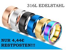 Edelstahl Ring - Damen Herren - Freundschaftsring Partnerring - 8mm 6 Farben comprar usado  Enviando para Brazil