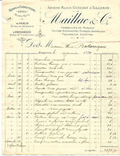 Bordeaux facture 1890.maillac d'occasion  Villenave-d'Ornon