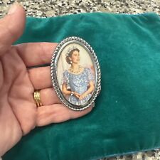 Vintage 1953 Queen Elizabeth II coronation portrait brooch for sale  Shipping to South Africa