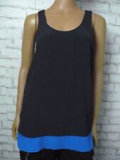 $195 Equipo Mujer Negro Azul Capas Costura Dividida Costura Dividida Blusa S NUEVA E704 segunda mano  Embacar hacia Argentina