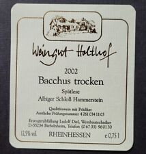 Weinetikett bacchus trocken gebraucht kaufen  Eckelsheim, Gau-Bickelheim, Wonsheim