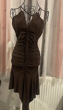 Brown ruched dress for sale  BOREHAMWOOD