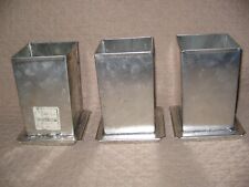 3 moldes vintage prata metal fabricação de velas quadrado 3x3x4 3/4" pilar LIMPO comprar usado  Enviando para Brazil