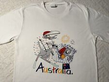 Camiseta Vintage Anos 90 Austrália Canguru Coala Arte em Quadrinhos Surf Esqui Bandeira do Sol P comprar usado  Enviando para Brazil