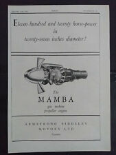 Mamba gas turbine for sale  SLEAFORD