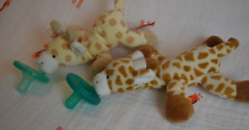 Chupetas Mary Mayer Wubbanub 2 girafas de pelúcia chupetas 7" brinquedos de pelúcia para bebês comprar usado  Enviando para Brazil