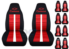 Compatível com capas de assento de carro dianteiro Chevrolet Camaro preto-vermelho com gravata borboleta + camaro/RS/SS... comprar usado  Enviando para Brazil