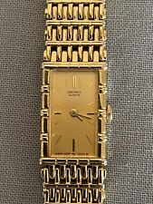 Vintage Feminino Tom Dourado Seiko Tank Relógio de Bambu 6" 2E20-6109 Nova Bateria comprar usado  Enviando para Brazil