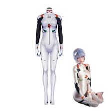 Fantasia Cosplay Yirugu Eva Ayanami Rei Estampa 3D Body Branco Feminino Halloween comprar usado  Enviando para Brazil