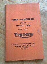 Triumph 1952 user for sale  SUDBURY