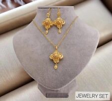 Gold jewelry set for sale  Shipping to Ireland