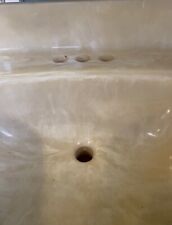 Used, New Vanity Top Sink Only 25”wide 22” Depth Yellow And White Cultured Marble for sale  Shipping to South Africa