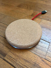 Used, Grovemade Wireless Charging Pad Cork Stainless Steel Qi Charger iPhone Android for sale  Shipping to South Africa