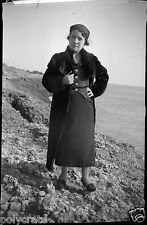 Ancien négatif photo portrait femme chapeau voilette paysage maritime comprar usado  Enviando para Brazil