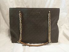 Bolsa tote de ombro Michael Kors Ellis LG Saffiano couro marrom dourado MK comprar usado  Enviando para Brazil