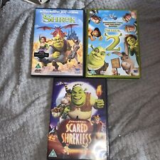 dreamworks shrek bundle family animated childrens dvd bundle 1,2 & Scared Shrekl for sale  UK