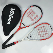 Used, PAIR OF WILSON Ti TITANIUM POWER NCODE SQUASH RACKETS WITH DUST COVER VGC x2 for sale  Shipping to South Africa