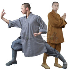 Shaolin Monk Robe Kung Fu Uniforme Meditação Budista Tai Chi Terno Lindo comprar usado  Enviando para Brazil