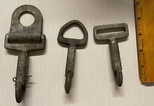 3 Vintage Heavy Duty  Industrial Spring Snap Hook Clips Military? WW2? for sale  Shipping to South Africa