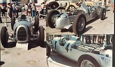 Lote de 3 fotos vintage 1936 Auto Union tipo C exhibición de autos de carreras flecha plateada segunda mano  Embacar hacia Argentina