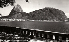 1930s RIO-DE JANEIRO BRASIL URCA PAO DE ACUCAR FOTO CARTÃO POSTAL RPPC 44-5 comprar usado  Enviando para Brazil
