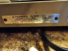 Pioneer pl 516 turntable for sale  Shipping to South Africa