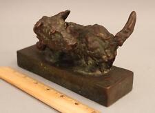 Antique c1914 Gorham Bronze EB Parsons Scotty Dog Chasing His Tail Sculpture NR for sale  Shipping to Canada