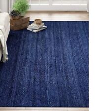 Alfombra moderna trenzada yute color azul liso estilo óxido alfombra corredor segunda mano  Embacar hacia Argentina