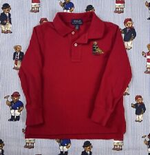 Usado, Camiseta polo infantil vermelha urso Ralph Lauren manga longa tamanho 3T comprar usado  Enviando para Brazil