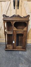  Antique Kitchen Apothecary Medicine Wall Bathroom Cabinet Curio Oak Wood Ornate for sale  Shipping to South Africa