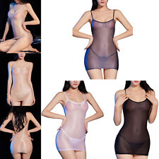 Sexy Women's Mesh Mini Dress Mesh Sheer Bodycon Lingerie Nightwear Clubwear for sale  Shipping to South Africa