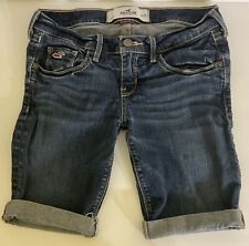 Bermuda jeans Hollister feminina cintura baixa corte/rolo tamanho 01 - 25, usado comprar usado  Enviando para Brazil