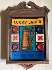 Vintage Lighted Lucky Lager Beer Sign, used for sale  Shipping to Canada