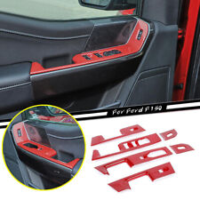 Para 21-23 Ford F150 F-150 interruptor de elevação de janela de fibra de carbono vermelho acabamento da tampa do botão comprar usado  Enviando para Brazil