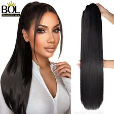 Cabelo resistente ao calor de fibra sintética com extensões de cabelo chip-in rabo de cavalo comprar usado  Enviando para Brazil