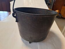 Antique # 7 Cast Iron Bean Pot 3 Leg Kettle Gate Mark 8 3/4" X 7 1/2" Cauldron for sale  Shipping to South Africa