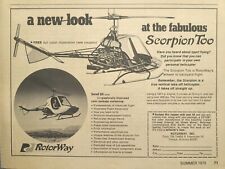 Scorpion Too Personal Rotoway Helicóptero Tempe AZ Fabuloso Anúncio Estampa Vintage 1973 comprar usado  Enviando para Brazil