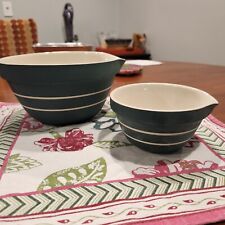 Mason Cash Green Striped 8"/6" Batter Bowl Nesting Set, 2 pcs,  Made in England for sale  Shipping to South Africa